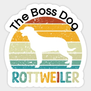 Rottweiler The Boss Dog Sticker